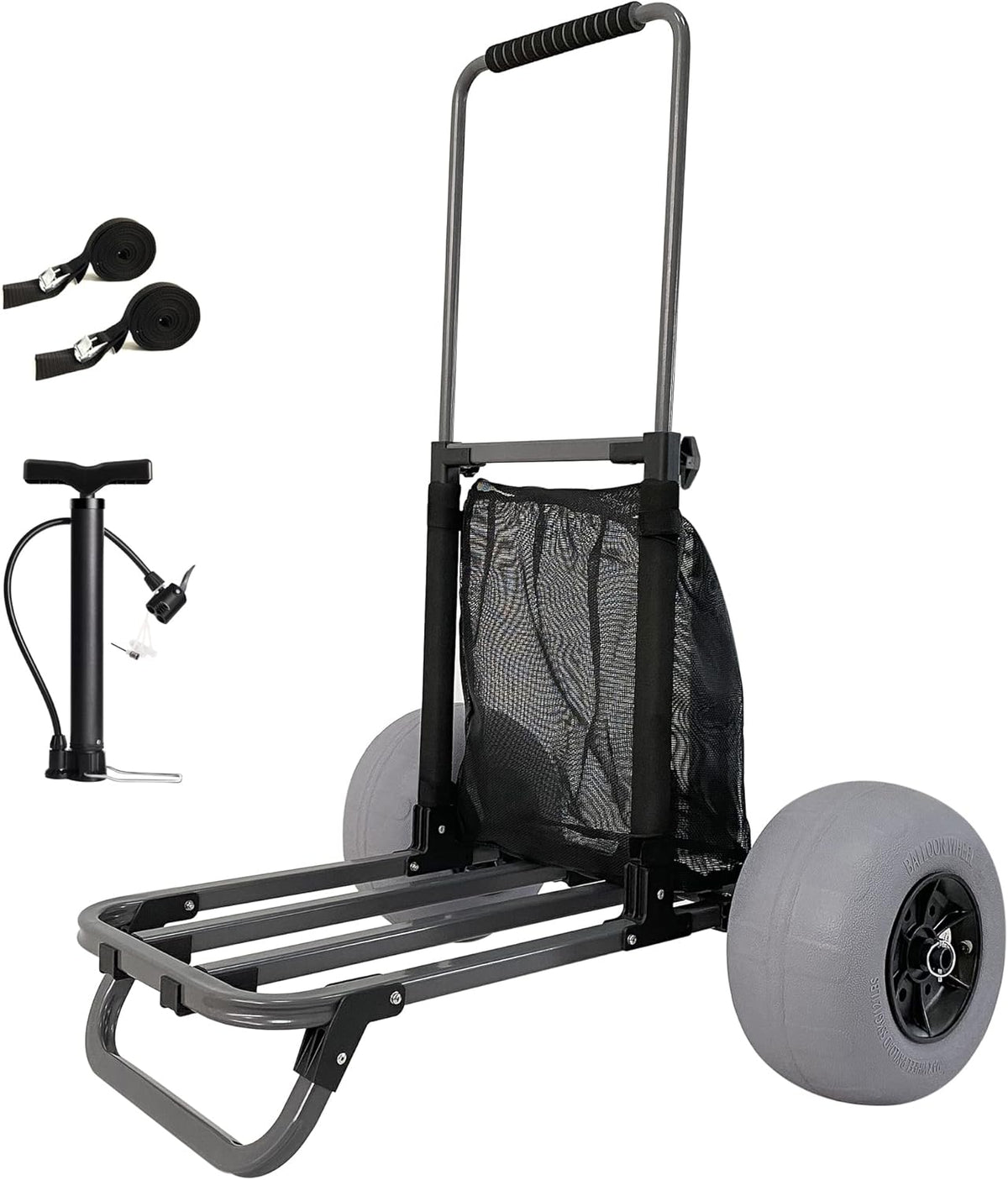 Collapsible Beach Cart with 12 Inch Balloon Wheels U3455