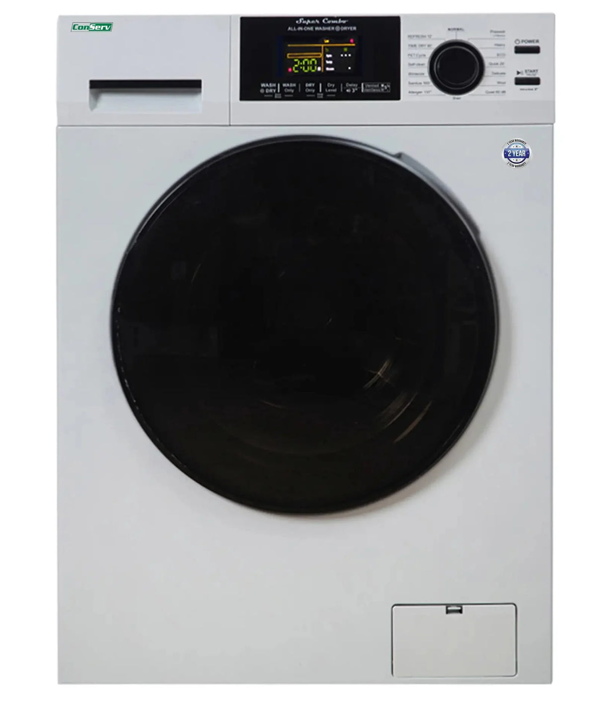 15 lbs Compact Combo Washer Dryer with Pet Cycle in White J763