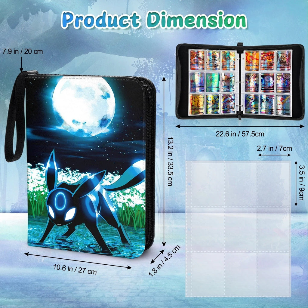 Card Binder 9-Pocket Album with Sleeves for 400 TCG Trading Cards F3180