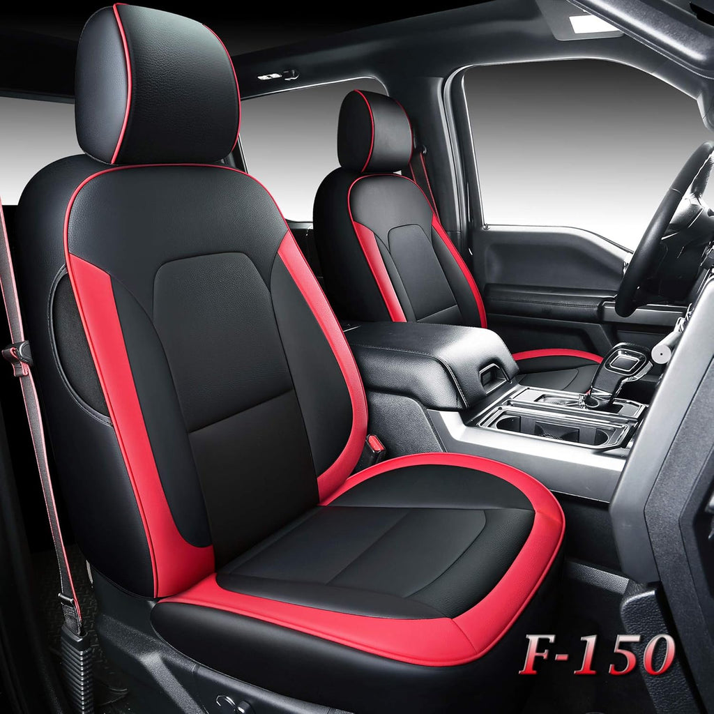 Black Waterproof Leather 5 Piece Truck Seat Covers G960086