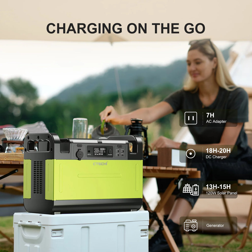 Portable Power Station 1200W 1210Wh LiFePO4 Solar Generator Q186429
