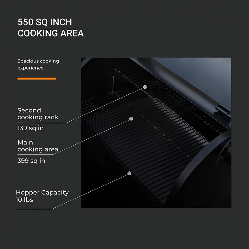 Wood Pellet Grill & Smoker 8 in 1 Black I656585