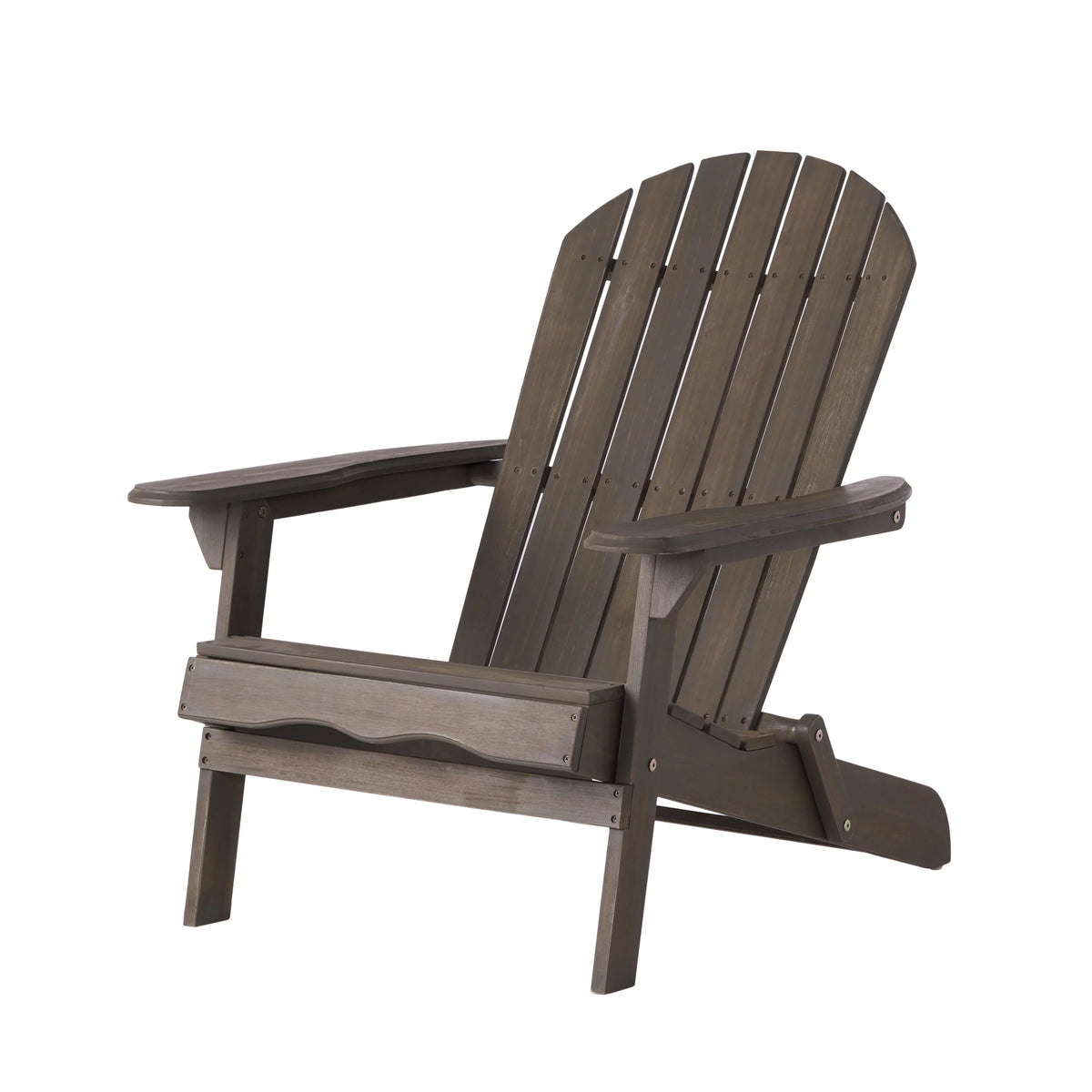 Grey Folding Wood Adirondack Chair Z317
