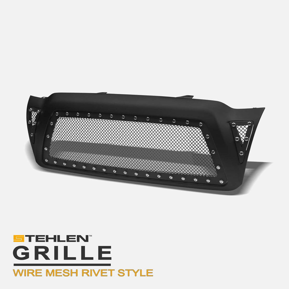 Matte Black Steel Mesh Hood Bumper Grille G4315