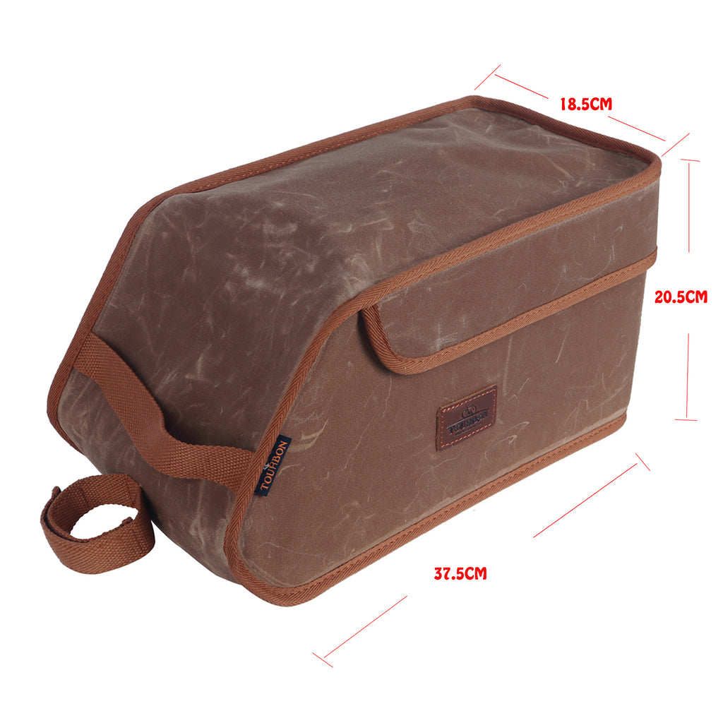 Canvas Brown Insulated Trunk Cooler Storage Bag V479624