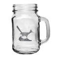 Pewter Accent Mason Jar Mug P49118