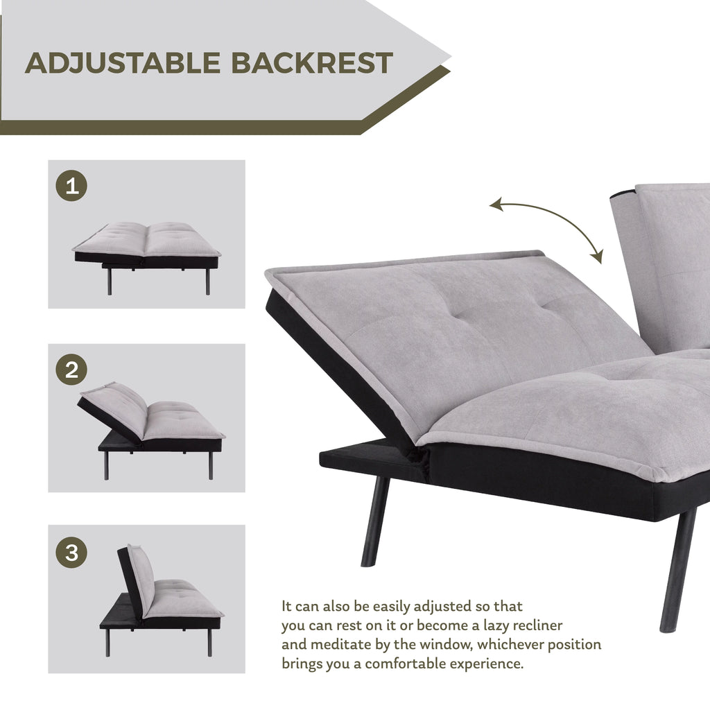 Memory Foam Convertible Futon Sofa Bed B53818