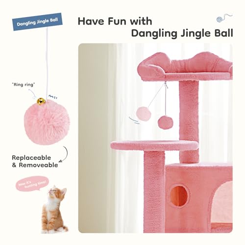 Dark Grey Multi-Level Cat Tree with 2 Condos and Scratching Posts V631
