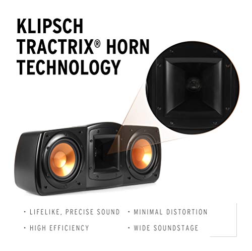 Black Bookshelf Speakers with Center Channel Speaker and Subwoofer Speaker S383