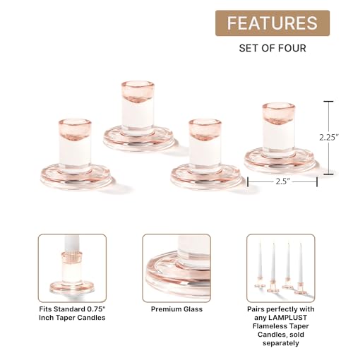 Clear Glass Candlestick Holder, 10 Pack, 2.5 in R5130