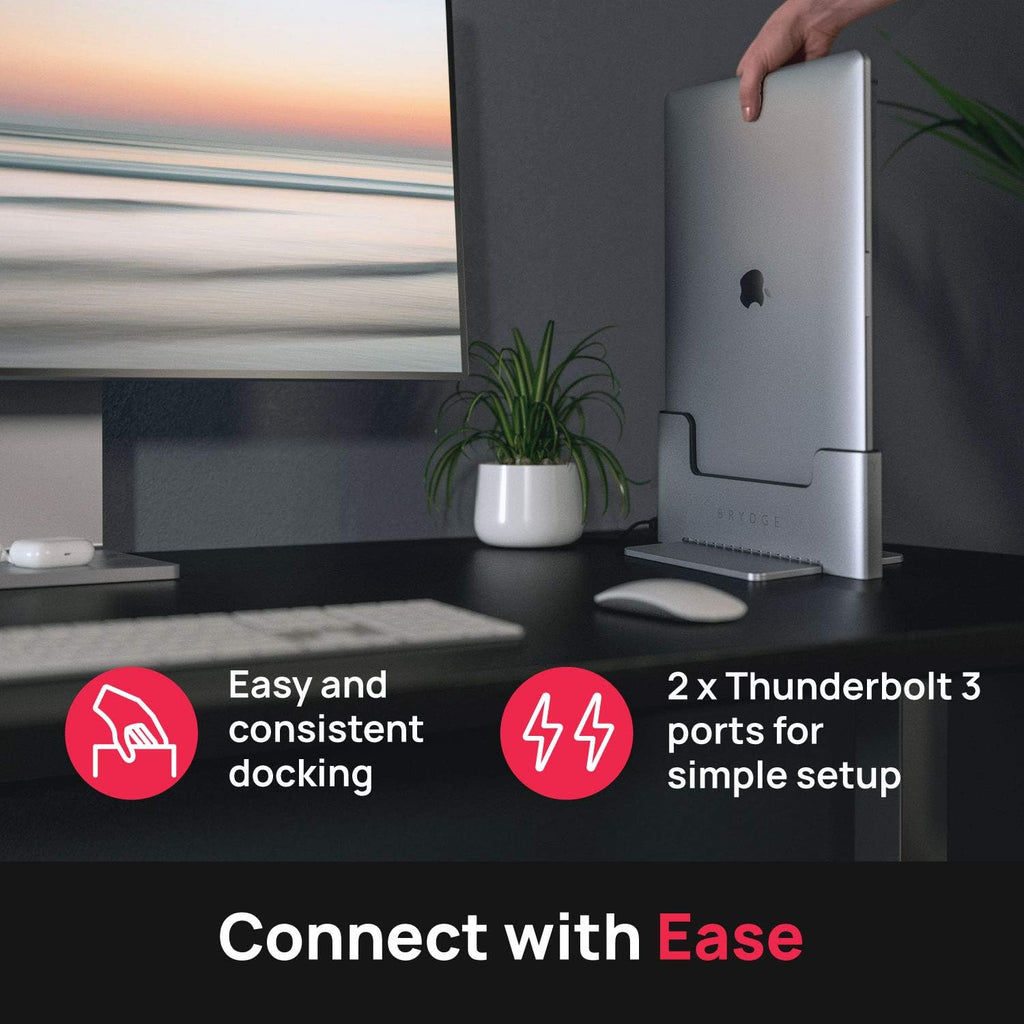 Space-Saving Laptop Stand Vertical Docking Station D66698