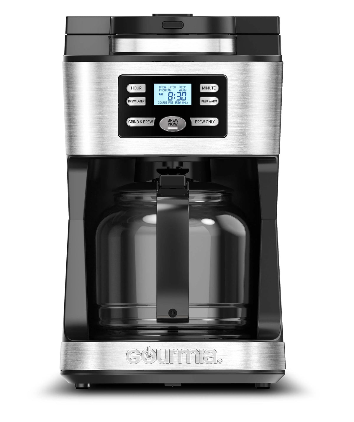 12-Cup Black Coffee Maker with Integrated Grinder R128157