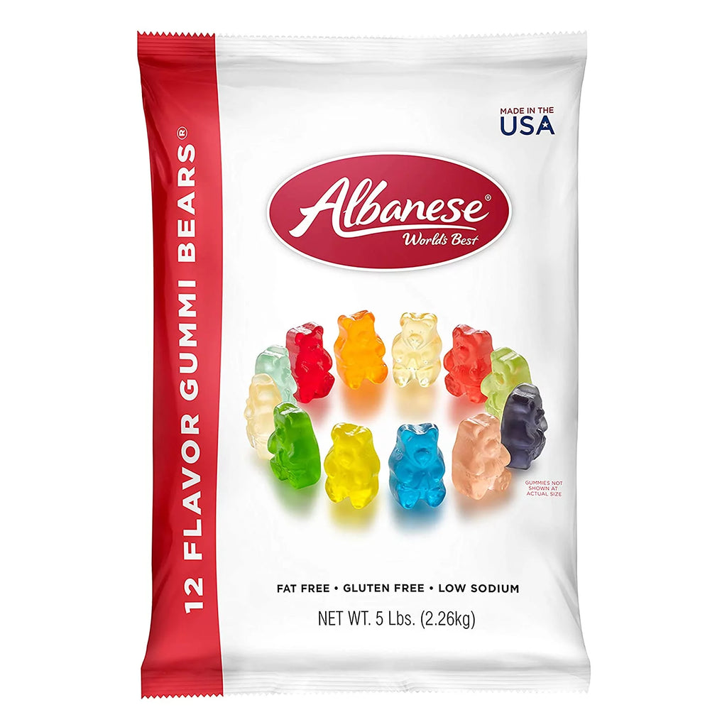 12 Flavor Gummi Bears, 5 Pound Bag I712