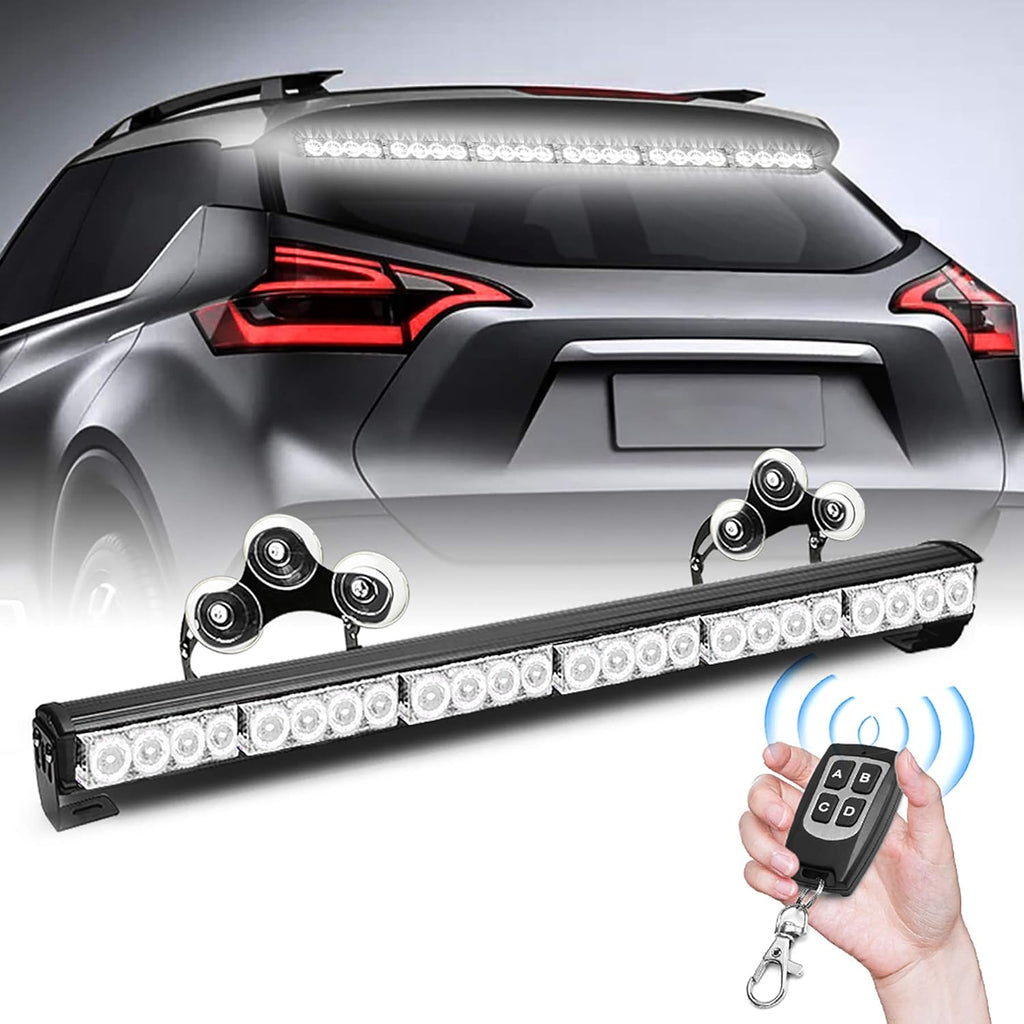 27 Inch 6 Panel Amber and White LED Strobe Light Bar Pack of 2 E6472
