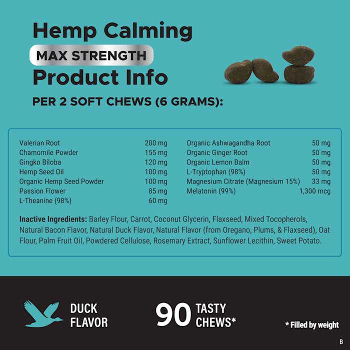 Hemp Calming Chews for Dogs C695