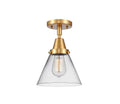 Satin Gold Flush Mount Light R2136