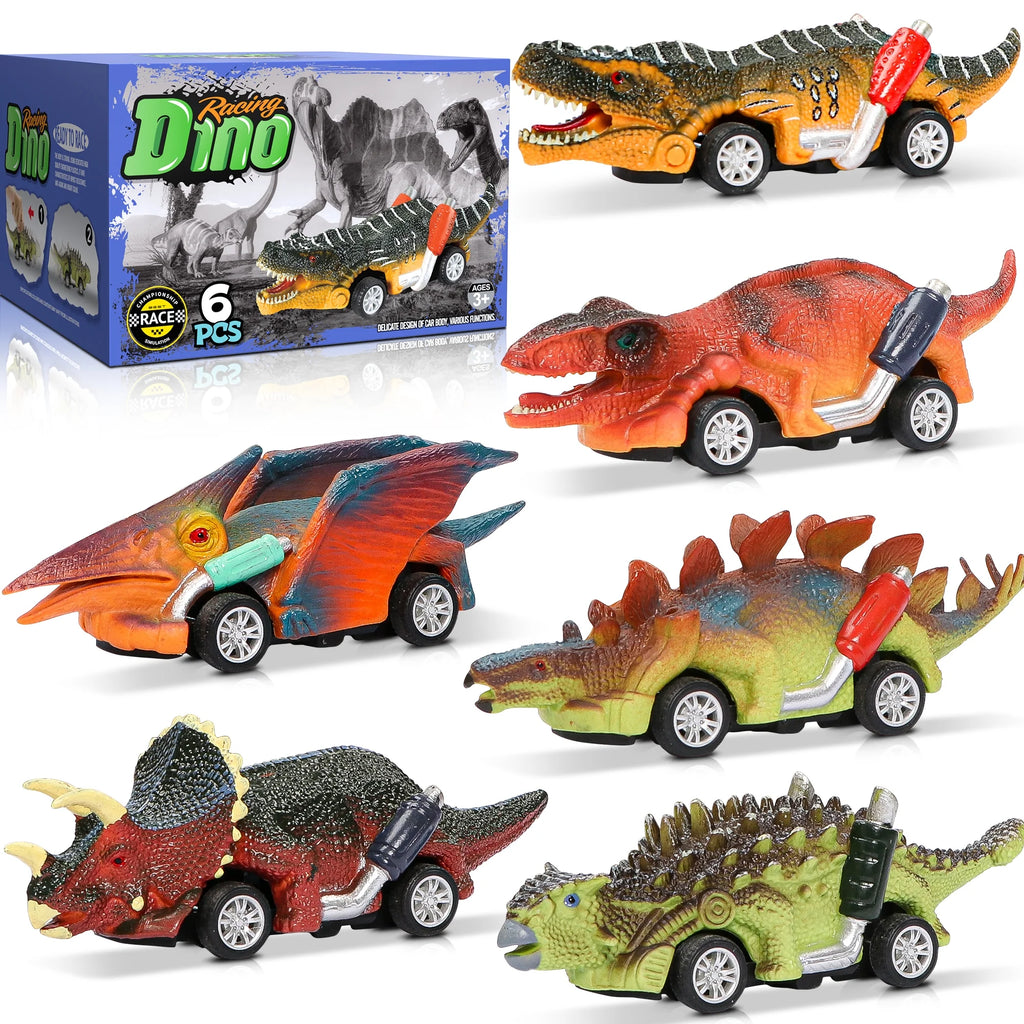 6 Pack Pull Back Dinosaur Cars S933053