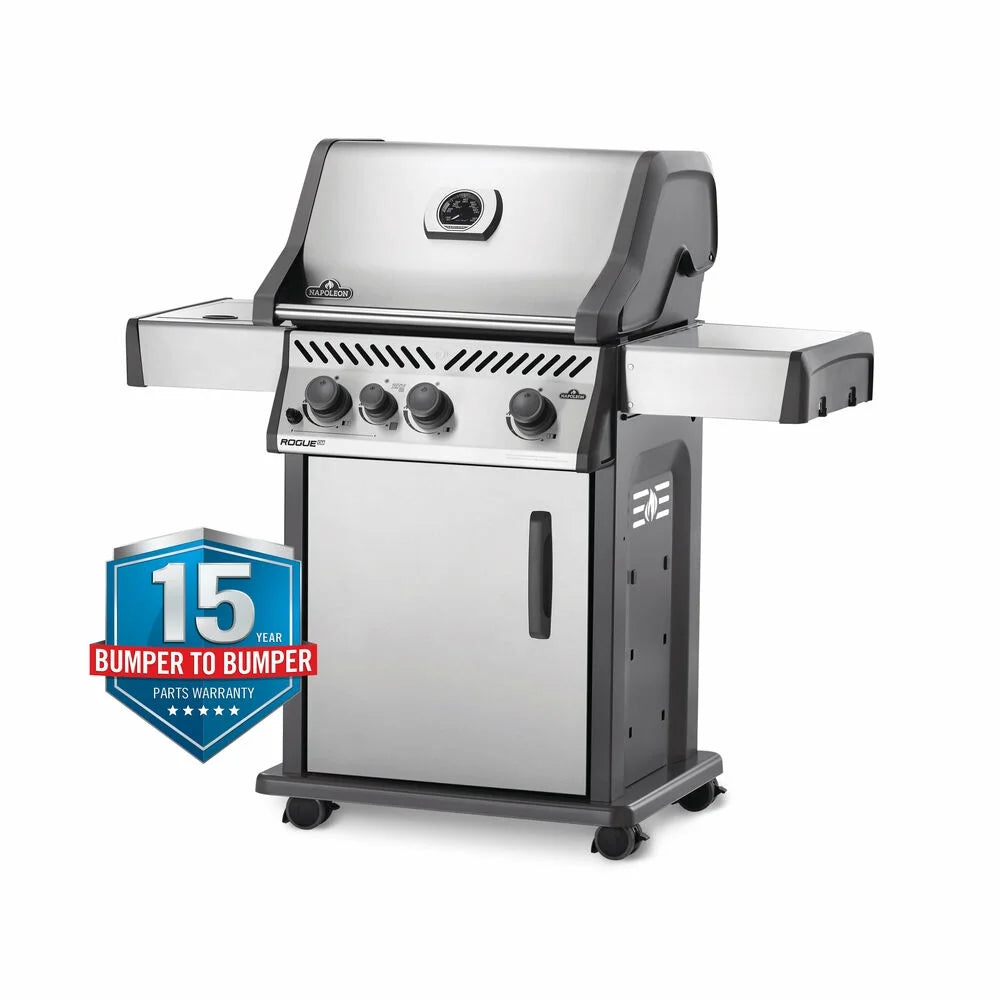 Black Propane Gas Grill with Infrared Side Burner W571