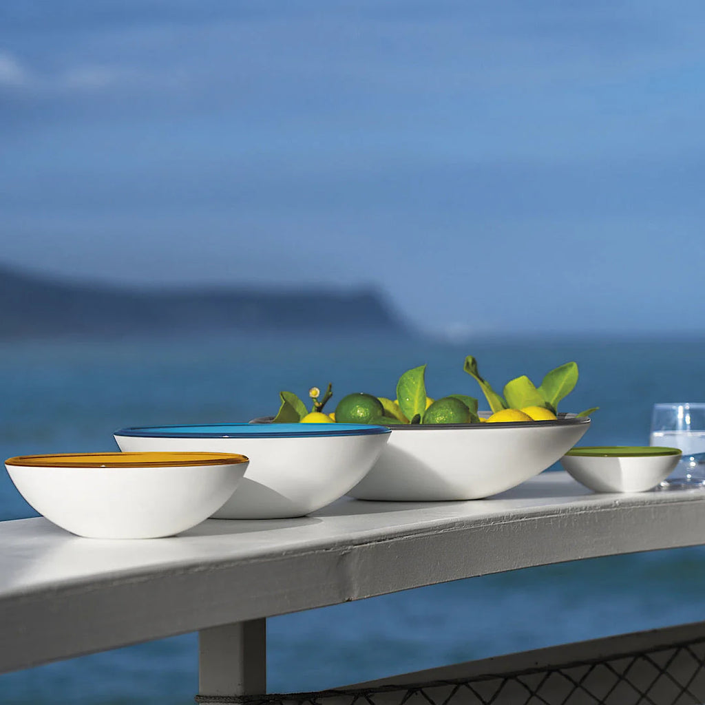 L Bowl Twist Sky Grey D695