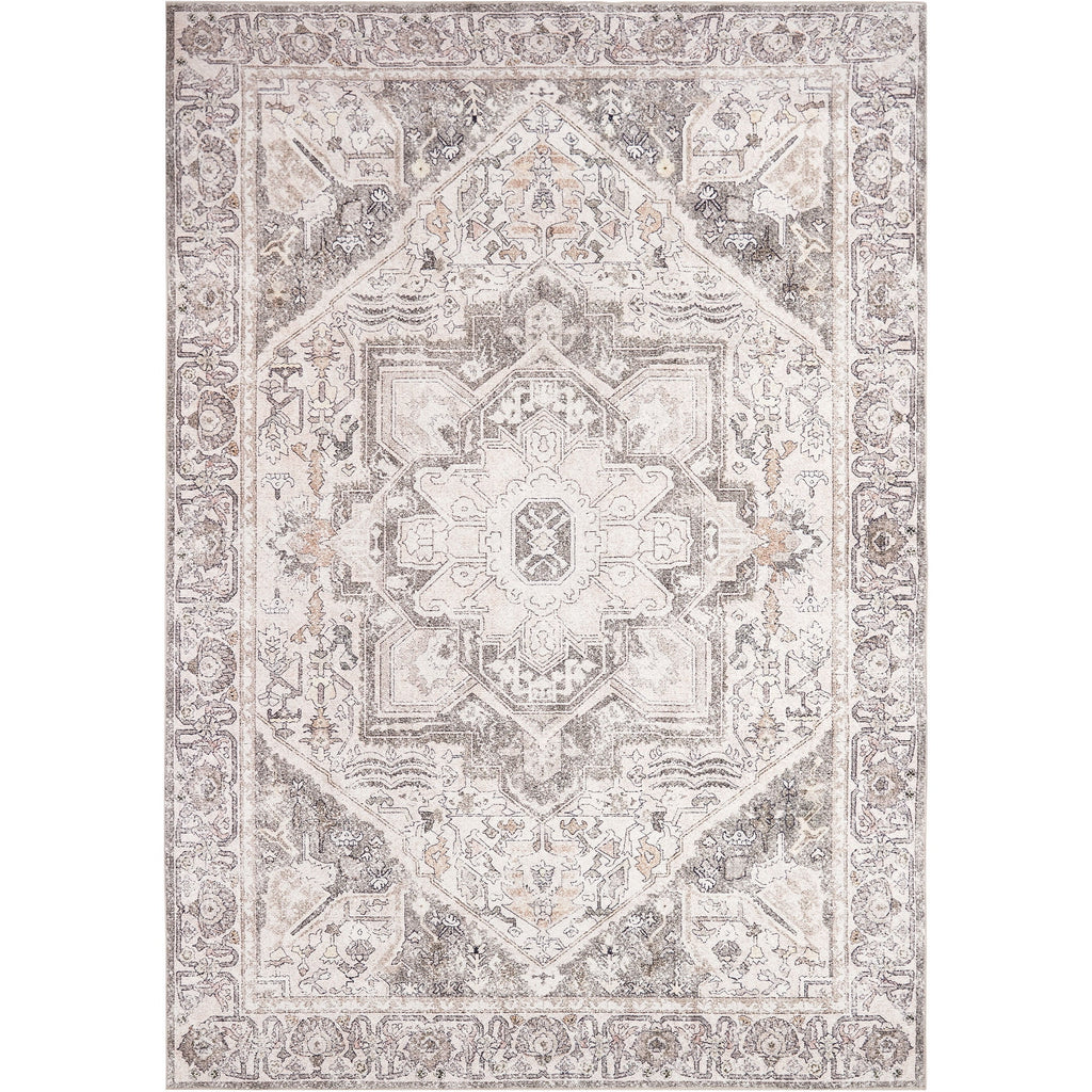 5' x 7' Washable Brown Area Rugs Non-slip D360