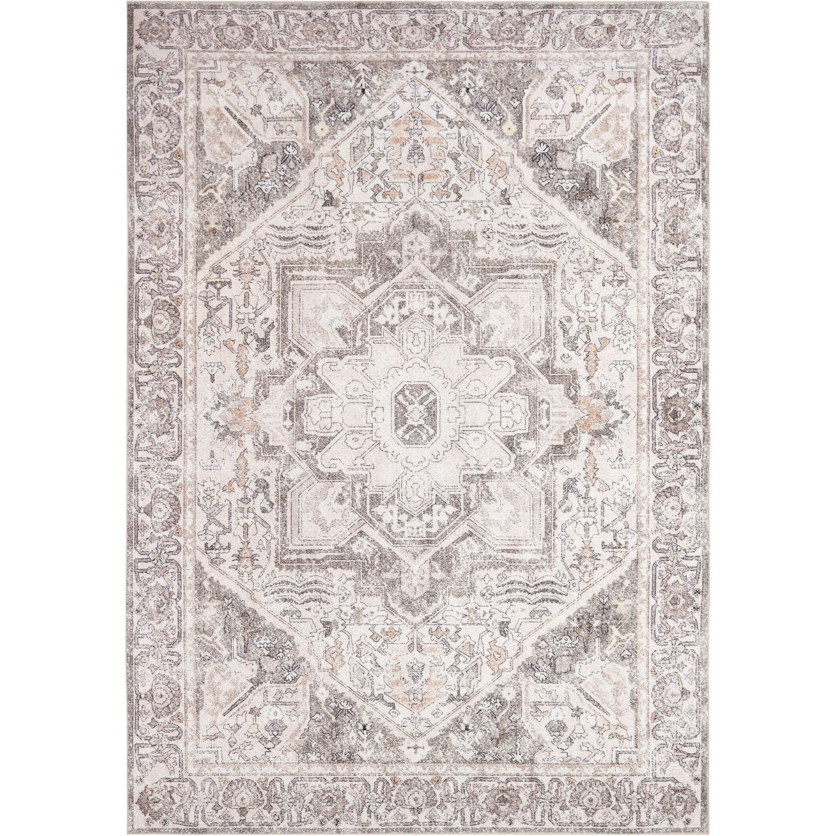 5' x 7' Washable Brown Area Rugs Non-slip D360