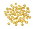 50 x 3mm 22 Karat Gold Plated Solid Sterling Silver Spacer Beads L176862