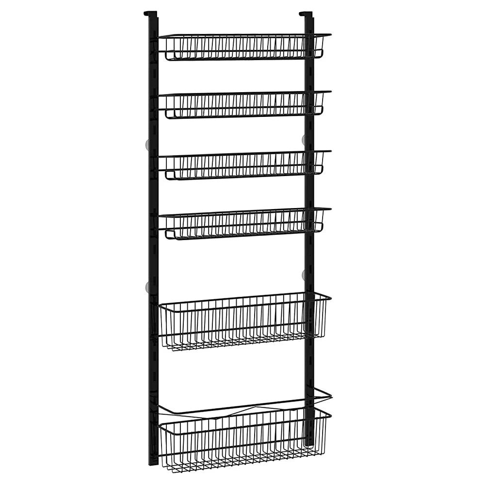 6-Tier Adjustable Metal Over The Door Pantry Organizer E961678