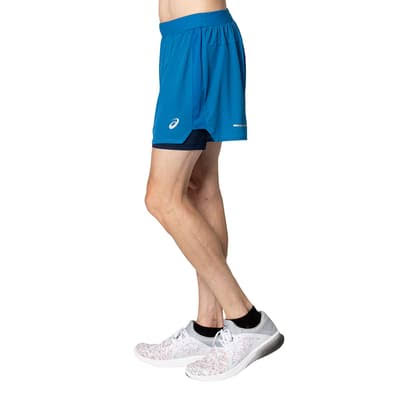 Light Blue 2in1 5in Shorts M766