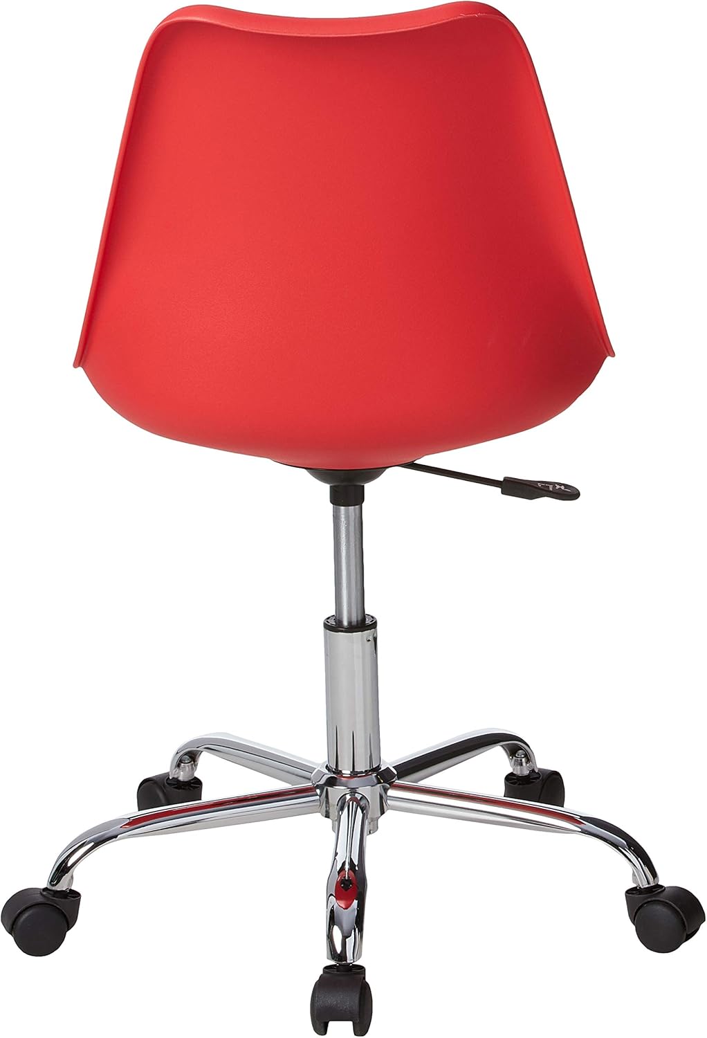 Red Armless Task Chair with Chrome Base L23299
