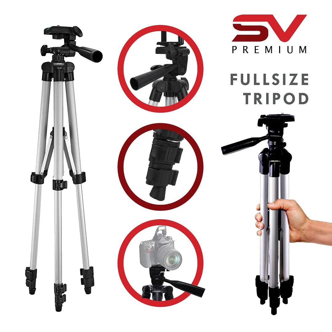DSLR Camera Bundle with 18-55mm + 75-300mm Zoom Lens + 128GB Card + Case + Tripod K658