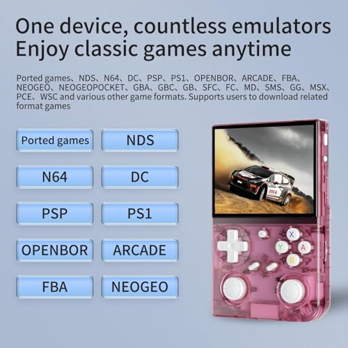 Retro Game Console with 3.5-inch IPS Screen, 64G TF Card, 3200mAh Battery X309