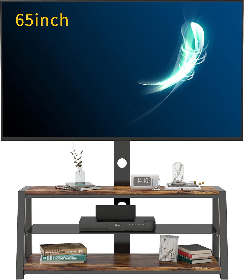 Wood Swivel TV Stand with Cable Management D49856