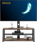 Wood Swivel TV Stand with Cable Management D49856