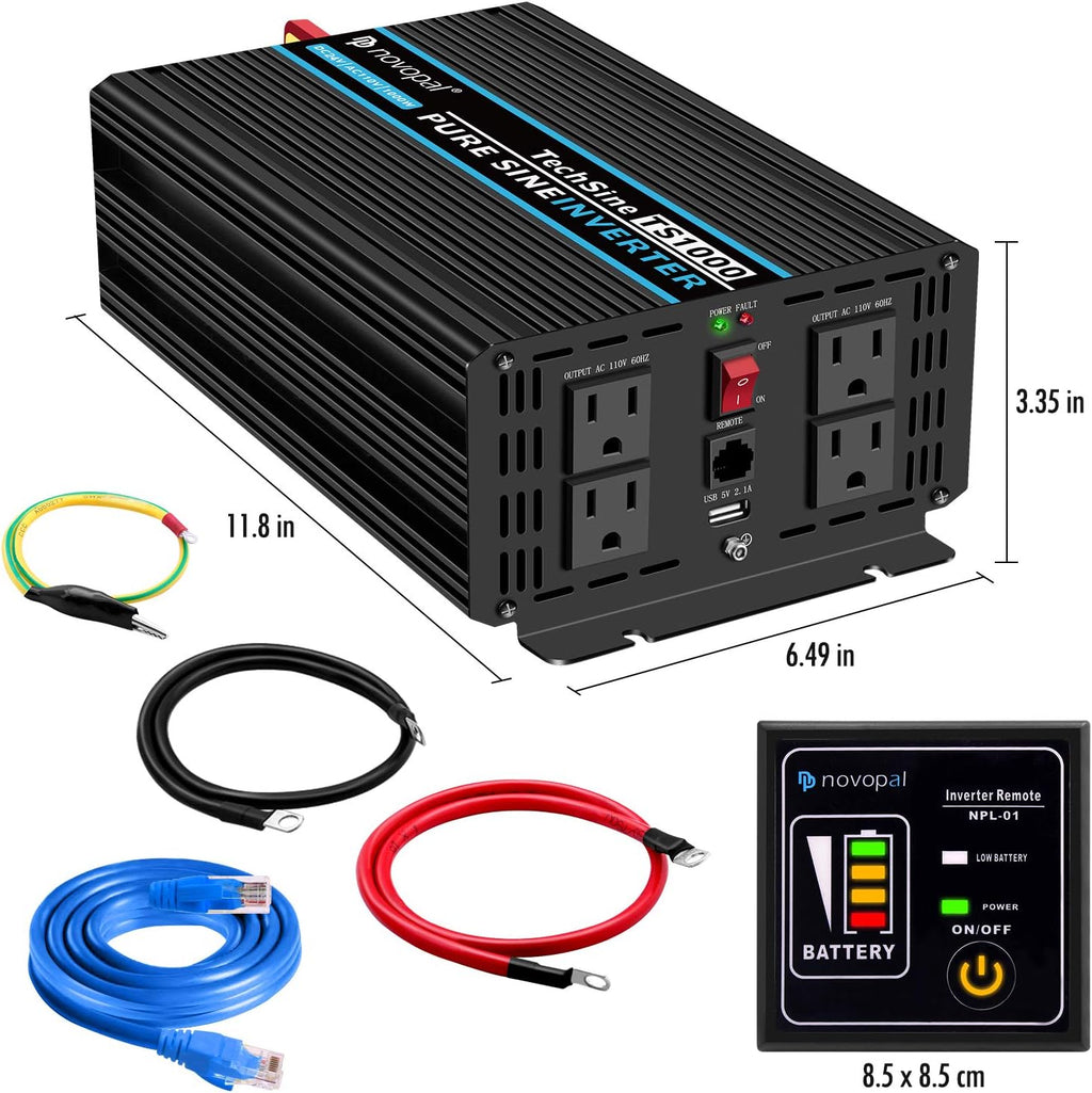 1000 Watt Pure Sine Wave Power Inverter T7191