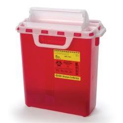 3 Gallon Red Sharps Container with Horizontal Entry Lid, Case of 10 C86042