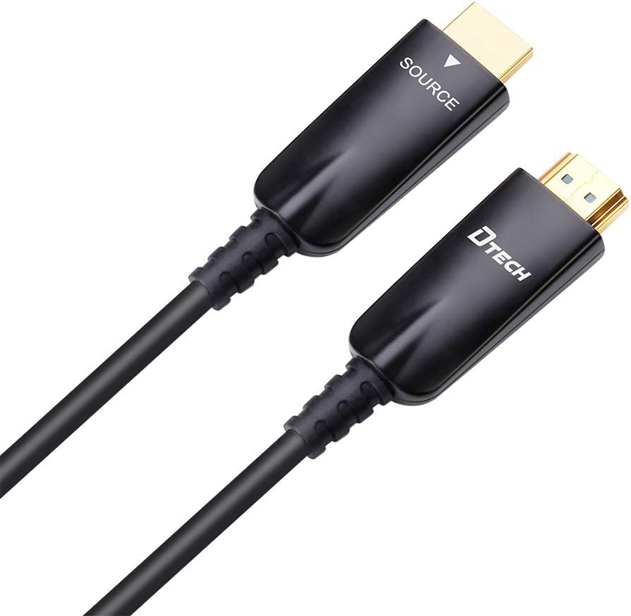 10m Fiber Optic HDMI Cable 4K 30Hz 1080p 60Hz Black D624140