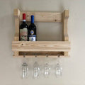 6 Bottle Wall Mounted Wine Bottle and Glass Rack N81899
