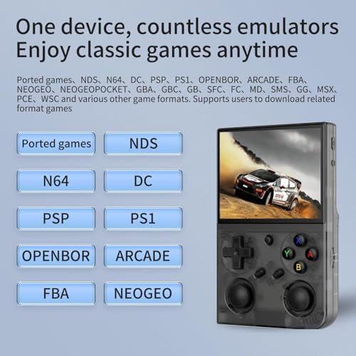 Retro Game Console with 3.5-inch IPS Screen, 64G TF Card, 3200mAh Battery X309