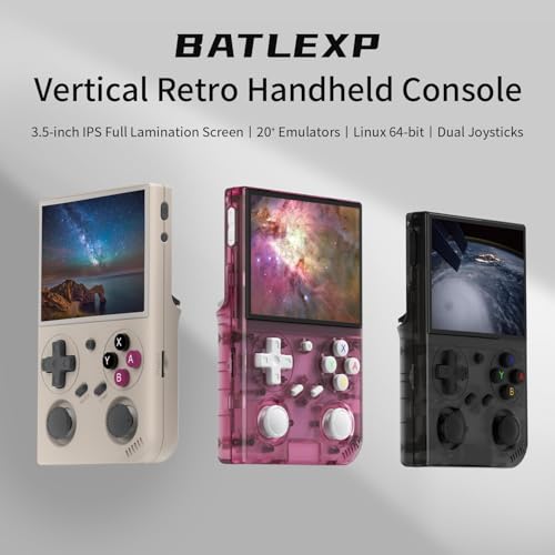Retro Game Console with 3.5-inch IPS Screen, 64G TF Card, 3200mAh Battery X309
