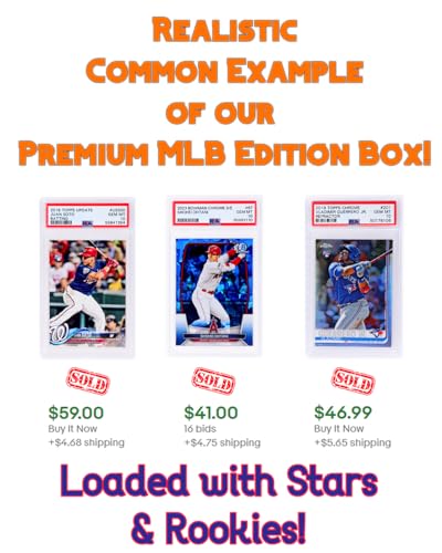 Three Graded Baseball Cards Gift Box A38055