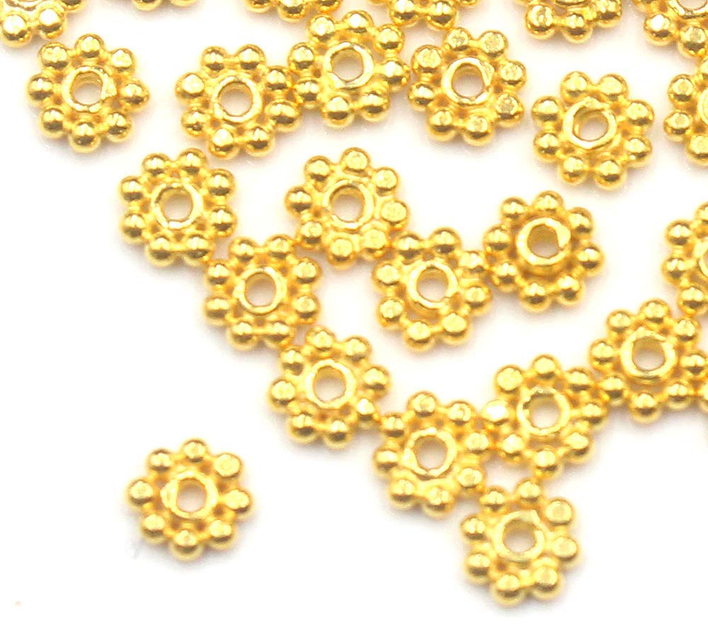 50 x 3mm 22 Karat Gold Plated Solid Sterling Silver Spacer Beads L176862