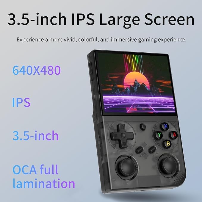Retro Game Console with 3.5-inch IPS Screen, 64G TF Card, 3200mAh Battery X309