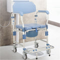 Rolling Showerchair with Built-in Toilet, 4 Wheel Brakes N297