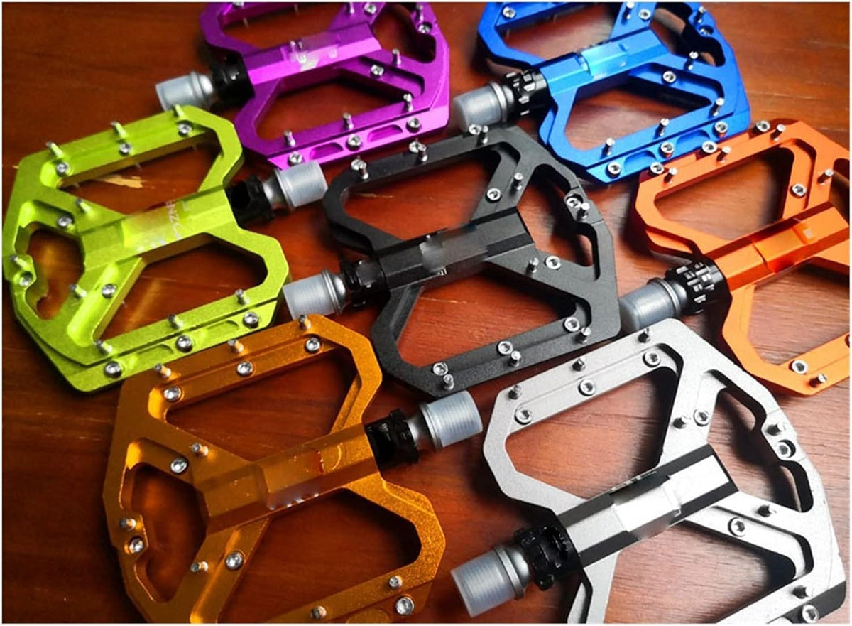 Blue Alloy Bike Pedals 9/16" 3 Bearings R80843