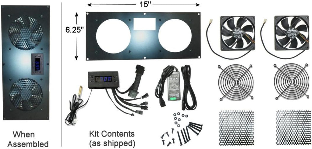 Programmable Thermal Controlled Cooling Kits (Oak, Dual 120mm) H333