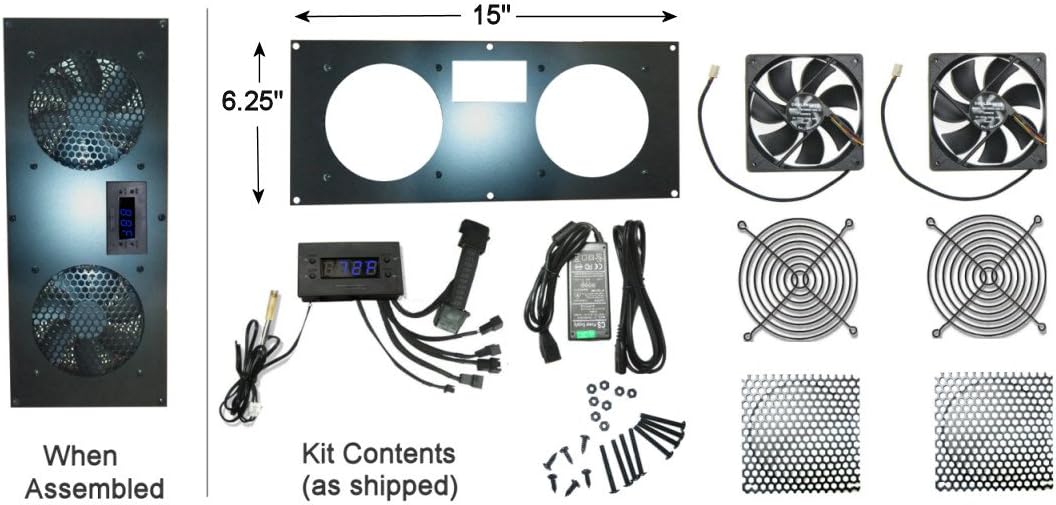 Programmable Thermal Controlled Cooling Kits (Oak, Dual 120mm) H333