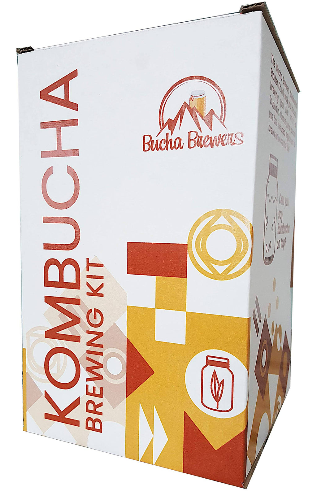 Kombucha Starter Kit with SCOBY, Starter Tea, Organic Sugar, Gallon Glass Jar with Lid P542