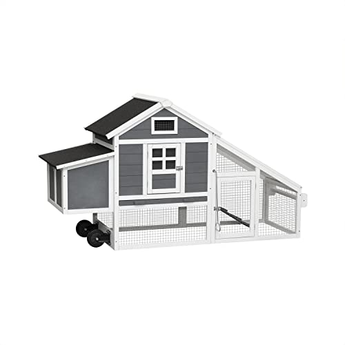 Large Wooden Chicken Coop with Wheels G886
