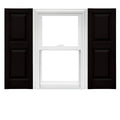 Black Raised Panel Vinyl Shutters 1 Pair 14.75 x 75 F829171