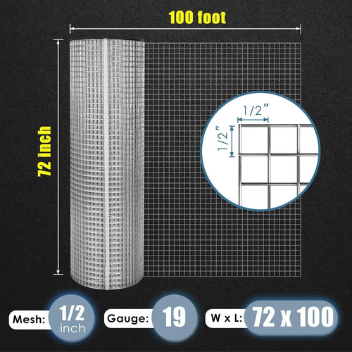 1/2 inch 19 Gauge Welded Wire Mesh Roll G664844